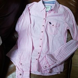 Abercrombie & Fitch women's button down long shirt